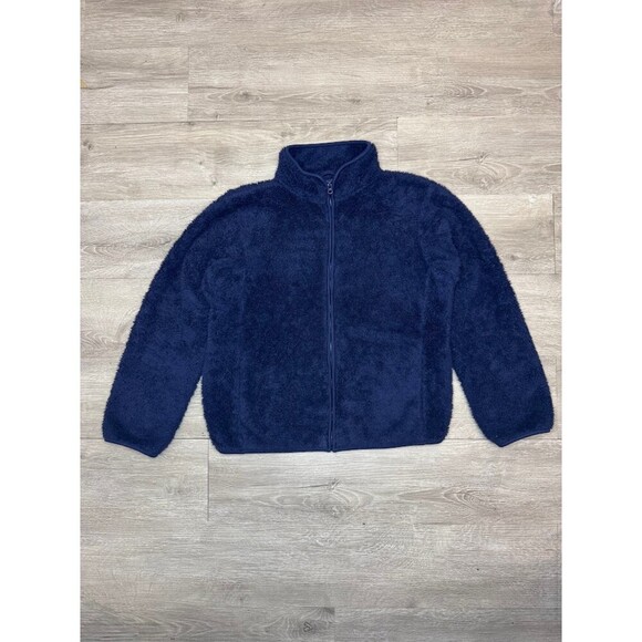 UNIQLO Other - Kids Plush Fleece Zip Jacket Navy Blue Size 11-12